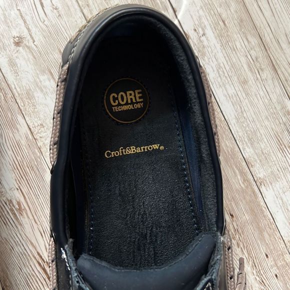 Croft & Barrow Connor Navy Boat Shoes Core Technology EUC Leather - Picture 8 of 14